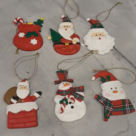 Set of 6 Christmas Ornaments NEW